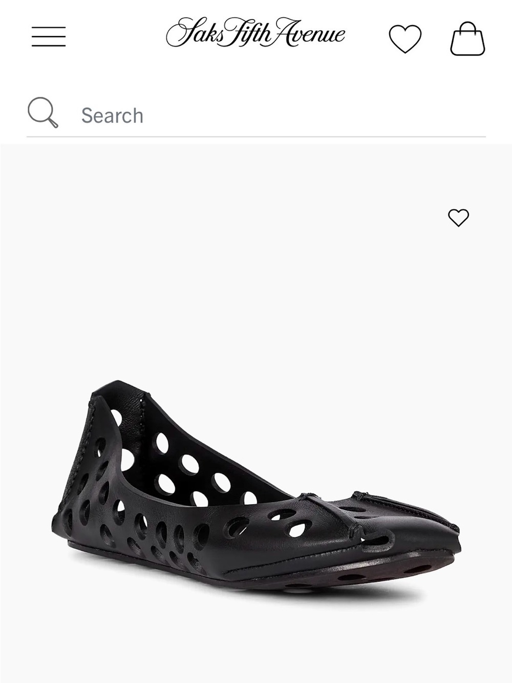 Alaïa Black Perforated Leather Pointed-Toe Flats - Picture 6 of 8